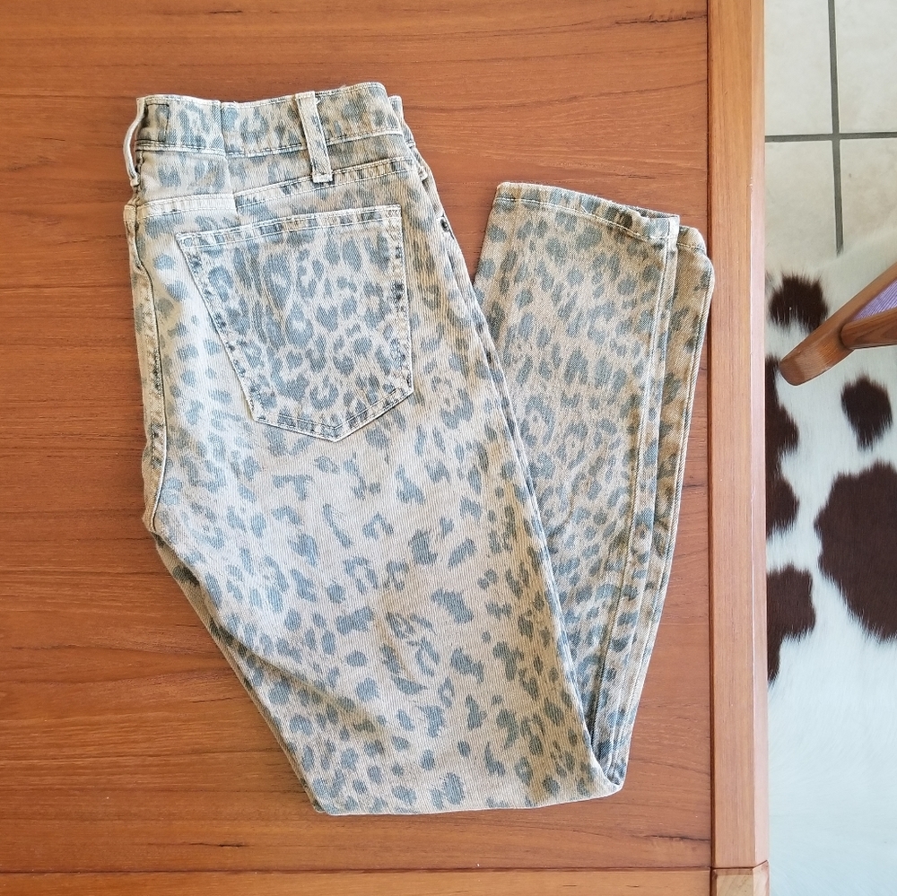 Current Elliot Leopard Stilleto Skinny